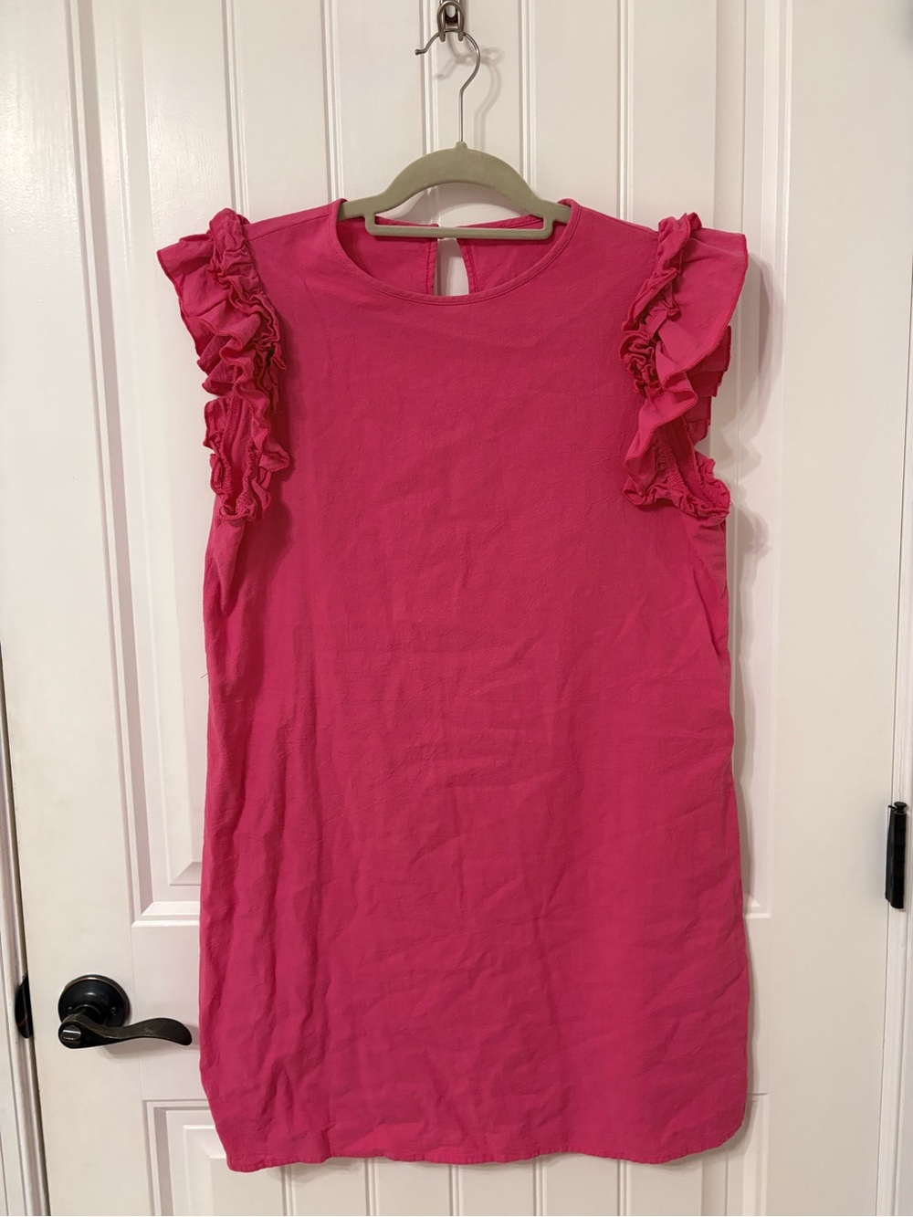Simply southern Pink Ruffle Sleeve Dress